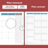 Agenda 2026: Agenda Semainier A5 Moyen 21,9x16,4 cm Spirale, Planificateur Hebdomadaire D'Jan 2026 à Déc 2026(12 Mois) Scolaire,