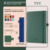 Agenda 2026: Agenda Semainier A5 Moyen 21,9x16,4 cm Spirale, Planificateur Hebdomadaire D'Jan 2026 à Déc 2026(12 Mois) Scolaire,