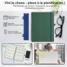 Agenda 2026: Agenda Semainier A5 Moyen 21,9x16,4 cm Spirale, Planificateur Hebdomadaire D'Jan 2026 à Déc 2026(12 Mois) Scolaire,