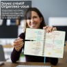 Agenda 2026: Agenda Semainier A5 Moyen 21,9x16,4 cm Spirale, Planificateur Hebdomadaire D'Jan 2026 à Déc 2026(12 Mois) Scolaire,