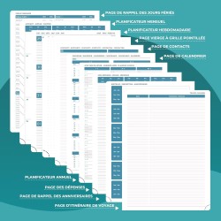 Agenda 2026: Agenda Semainier A4 Grande 29x21,7 cm Spirale, Planificateur Hebdomadaire D'Jan 2026 à Déc 2026(12 Mois) Scolaire, 
