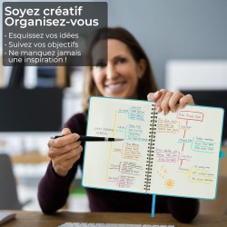Agenda 2026: Agenda Semainier A4 Grande 29x21,7 cm Spirale, Planificateur Hebdomadaire D'Jan 2026 à Déc 2026(12 Mois) Scolaire, 