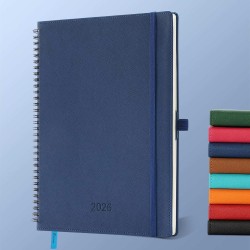 Agenda 2026: Agenda Semainier A4 Grande 29x21,7 cm Spirale, Planificateur Hebdomadaire D'Jan 2026 à Déc 2026(12 Mois) Scolaire, 