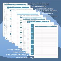 Agenda 2026: Agenda Semainier A4 Grande 29x21,7 cm Spirale, Planificateur Hebdomadaire D'Jan 2026 à Déc 2026(12 Mois) Scolaire, 