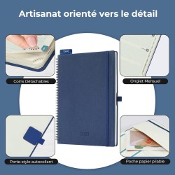 Agenda 2026: Agenda Semainier A4 Grande 29x21,7 cm Spirale, Planificateur Hebdomadaire D'Jan 2026 à Déc 2026(12 Mois) Scolaire, 