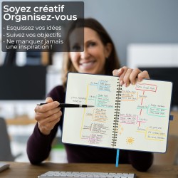 Agenda 2026: Agenda Semainier A4 Grande 29x21,7 cm Spirale, Planificateur Hebdomadaire D'Jan 2026 à Déc 2026(12 Mois) Scolaire, 