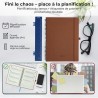 Agenda 2026: Agenda Semainier A4 Grande 29x21,7 cm Spirale, Planificateur Hebdomadaire D'Jan 2026 à Déc 2026(12 Mois) Scolaire, 