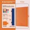 Agenda 2026: agenda semainier a4 grande 29x21,7 cm spirale, planificateur hebdomadaire d'jan 2026 à déc 2026(12 mois) scolaire, 