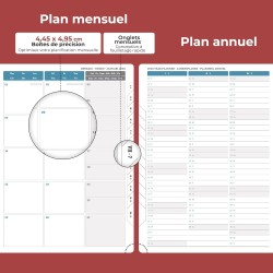 Agenda 2026: Agenda Semainier A4 Grande 29x21,7 cm Spirale, Planificateur Hebdomadaire D'Jan 2026 à Déc 2026(12 Mois) Scolaire, 