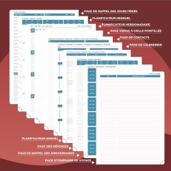Agenda 2026: Agenda Semainier A4 Grande 29x21,7 cm Spirale, Planificateur Hebdomadaire D'Jan 2026 à Déc 2026(12 Mois) Scolaire, 