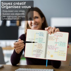Agenda 2026: Agenda Semainier A4 Grande 29x21,7 cm Spirale, Planificateur Hebdomadaire D'Jan 2026 à Déc 2026(12 Mois) Scolaire, 