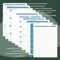 Agenda 2026: Agenda Semainier A4 Grande 29x21,7 cm Spirale, Planificateur Hebdomadaire D'Jan 2026 à Déc 2026(12 Mois) Scolaire, 