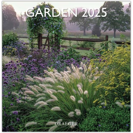 Grand Calendrier Mural 29x29 cm 2025 - Septembre 2024 à décembre 2025-15 mois - Jours et mois écrits en 7 langues - Thématique "