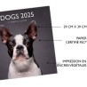 DRAEGER PARIS 1886 - Grand Calendrier Mural 29x29 cm 2025-7 Langues - Septembre 2024 - Décembre 2025 - Thèmes Variés : Chiens - 