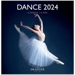 DRAEGER PARIS | Grand calendrier mural Danse 2024 à suspendre 29x29cm |16 mois sept-23 à dec 24 | 7 langues | Calendrier bureau,