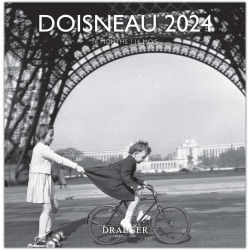 DRAEGER PARIS 1886 Grand calendrier mural Doisneau 2024 à suspendre 29x29cm16 mois sept-23 à dec 24 7 langues Calendrier bureau,