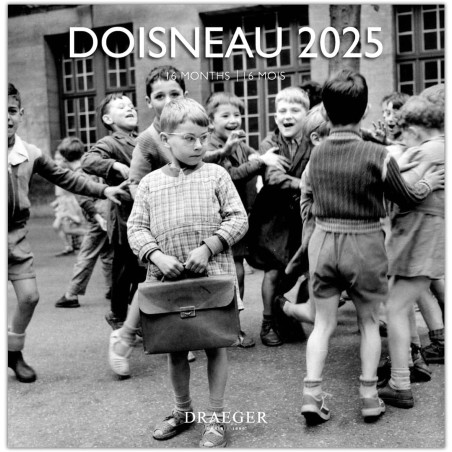 DRAEGER PARIS 1886 - Grand Calendrier Mural 2025-29x29 cm - Sept 2024-Déc 2025-12 Photos Thématiques - 7 Langues - Papier FSC - 