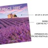 DRAEGER PARIS 1886 - Grand Calendrier Mural 2025 29x29cm - 7 Langues - Sept 2024-Déc 2025-12 Photos Thèmes Variés - Papier FSC É