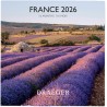 DRAEGER PARIS 1886 - Grand Calendrier mural 28x29 cm 2026 - Thème France - 12 mois - Papier FSC - Illustrations détachables