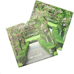 DRAEGER PARIS 1886 - Grand Calendrier mural 28x29 cm 2026 - Thème Jardin - 12 mois - Papier FSC - Illustrations détachables