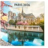 DRAEGER PARIS 1886 - Grand Calendrier mural 28x29 cm 2026 - Thème Paris - 12 mois - Papier FSC - Illustrations détachables