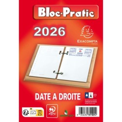 Rechargement Bloc de Bureau Date 365 Pages en BLoc pour l'année en Cours 2025 en Papier Blanc de Qualité pour la Prise de Note e