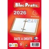 Rechargement Bloc de Bureau Date 365 Pages en BLoc pour l'année en Cours 2025 en Papier Blanc de Qualité pour la Prise de Note e