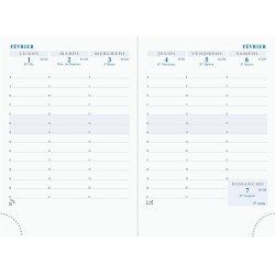 Exacompta - 15840E - Recharge agenda semainier de poche Horizons 15 - 10,5 x 15 cm - Janvier à décembre 2026 - Recharge tranche 