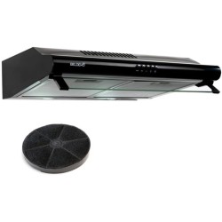 BELDEKO - Hotte Casquette/Visière 60 cm NOIR 210 m3/h - 100 Watts - Filtre inclus