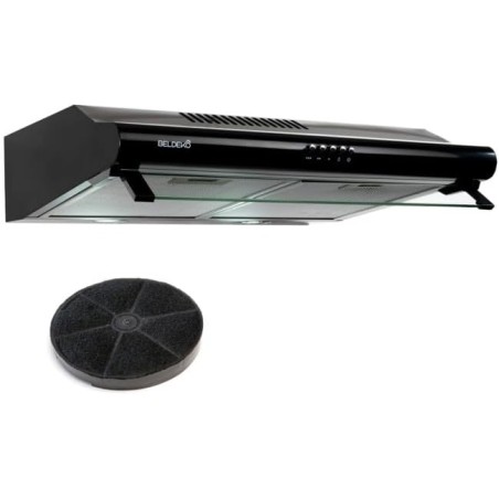 BELDEKO - Hotte Casquette/Visière 60 cm NOIR 210 m3/h - 100 Watts - Filtre inclus