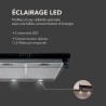 BELDEKO - Hotte Casquette/Visière 60 cm NOIR 210 m3/h - 100 Watts - Filtre inclus