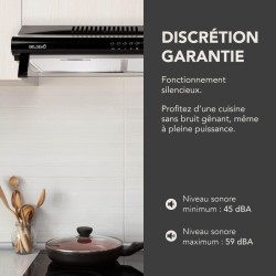 BELDEKO - Hotte Casquette/Visière 60 cm NOIR 210 m3/h - 100 Watts - Filtre inclus