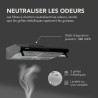 BELDEKO - Hotte Casquette/Visière 60 cm NOIR 210 m3/h - 100 Watts - Filtre inclus