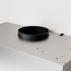 CIARRA CBCS6909A Hotte Encastrable 60cm 600 m³/h A+ Hotte Plate Intégrée 3 Vitesses avec Filtre à Charbon CBCF055, Commande Tact