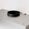 CIARRA CBCS6909A Hotte Encastrable 60cm 600 m³/h A+ Hotte Plate Intégrée 3 Vitesses avec Filtre à Charbon CBCF055, Commande Tact