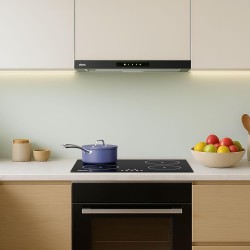 CIARRA CBCB6909A Classe A+ Hotte Télescopique Encastrable 60 cm 600 m³/h, Commande Tactile, 3 Vitesses, Recyclage & Evacuation, 