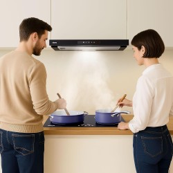 CIARRA CBCB6909A Classe A+ Hotte Télescopique Encastrable 60 cm 600 m³/h, Commande Tactile, 3 Vitesses, Recyclage & Evacuation, 