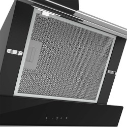 CIARRA CBCB6736N Class A++ Hotte Aspirante 60cm 650 m³/h - Hotte Inclinée - 4 Vitesses - 2 Niveaux de Luminosité LED Dimmable - 