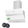 CIARRA CBCW6736N Hotte Aspirante Inclinée 60cm 750 m³/h - Hotte Tactile Class A - Filtre à Charbon Inclus - 3 Vitesses d’évacuat