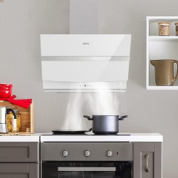CIARRA CBCW6736N Hotte Aspirante Inclinée 60cm 750 m³/h - Hotte Tactile Class A - Filtre à Charbon Inclus - 3 Vitesses d’évacuat
