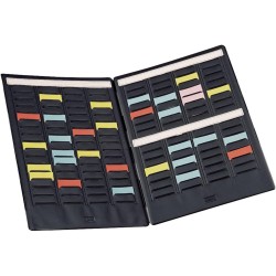Nobo, Kit Mini Planning Fiches T Portable, 4 Volets, 4 Colonnes Indice 1,5, 17 Fentes, 272 Fiches, Pour Planning d’Équipe et Tâc