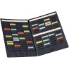 Nobo, Kit Mini Planning Fiches T Portable, 4 Volets, 4 Colonnes Indice 1,5, 17 Fentes, 272 Fiches, Pour Planning d’Équipe et Tâc