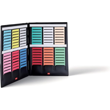 Nobo - Mini Planning à Fiches T, 2 Volets de 3 Colonnes & 16 Fentes, Indice 2, 3084600