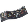 Nobo - Mini Planning à Fiches T, Portable, 17 Colonnes & 16 Fentes, Indice 1.5, Fiches T Multicolores Incluses, 3084200