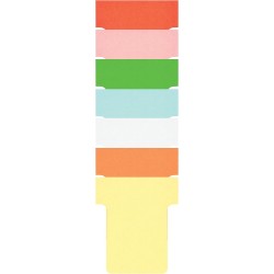 Nobo - Mini Planning à Fiches T, Portable, 17 Colonnes & 16 Fentes, Indice 1.5, Fiches T Multicolores Incluses, 3084200