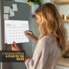 Finoly Calendrier Frigo Juillet 25 Décembre 26 (18 Mois) A4 | Calendrier Magnetique Frigo | Planning Frigo Mensuel Magnetique Fa