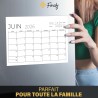 Finoly Calendrier Frigo Juillet 25 Décembre 26 (18 Mois) A4 | Calendrier Magnetique Frigo | Planning Frigo Mensuel Magnetique Fa