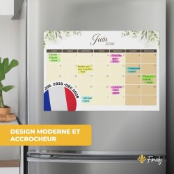 Finoly Calendrier Frigo Juillet 25 Décembre 26 | Calendrier Magnetique Frigo 2025 2026 | Magnetique Mensuel Planificateur Famili