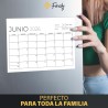 Finoly Calendrier Frigo Janvier 25 Juin 26 (18 Mois) en Espagnol | Calendrier Magnetique Frigo 2025 2026