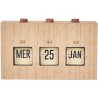 HOME DECO FACTORY - HD0094 Calendrier Flip Flap en Bois Brut, Élément Décoratif Fonctionnel pour Salon ou Bureau, Dimensions 30x